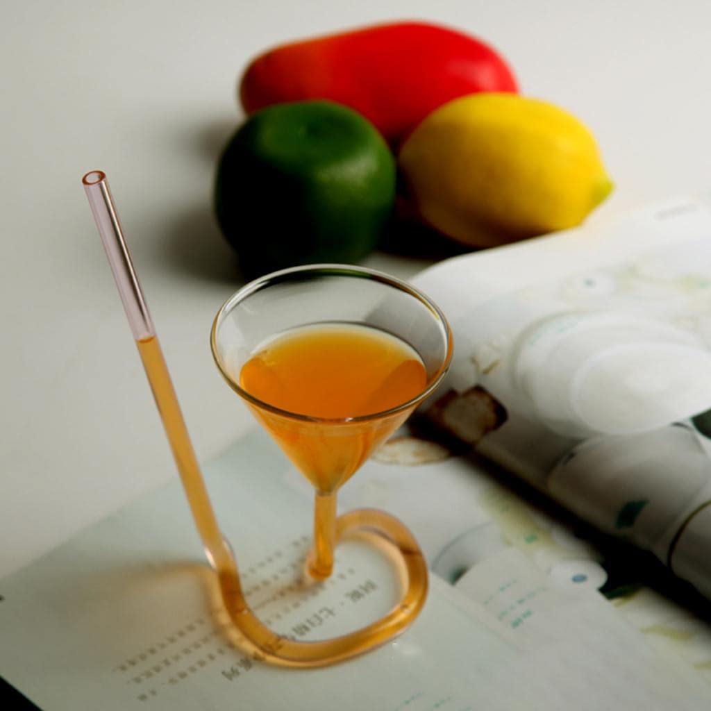 TAIL STRAW GLASS - COCKTAIL SHAPE